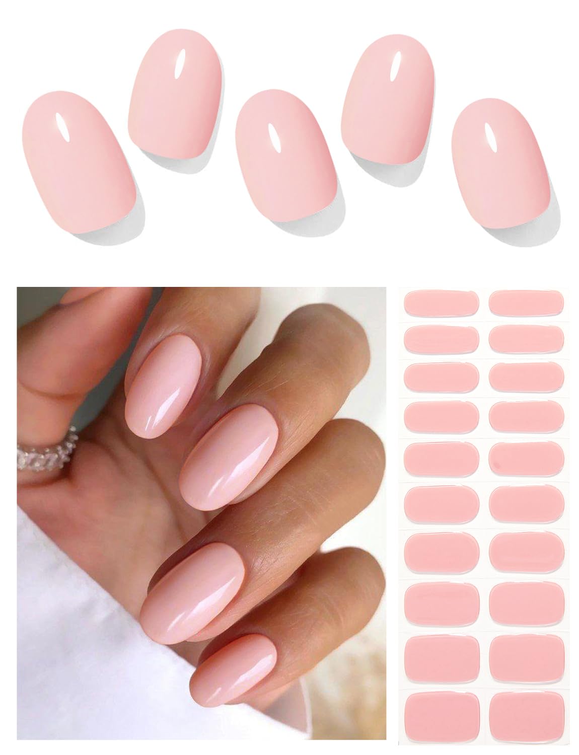Nude Pink Gel Nail Strips