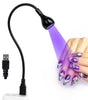 AORAEM Nail Lamp LED Nail Manicure Dryer Curing Light with Black Gooseneck and Clamp for Gel Nails
