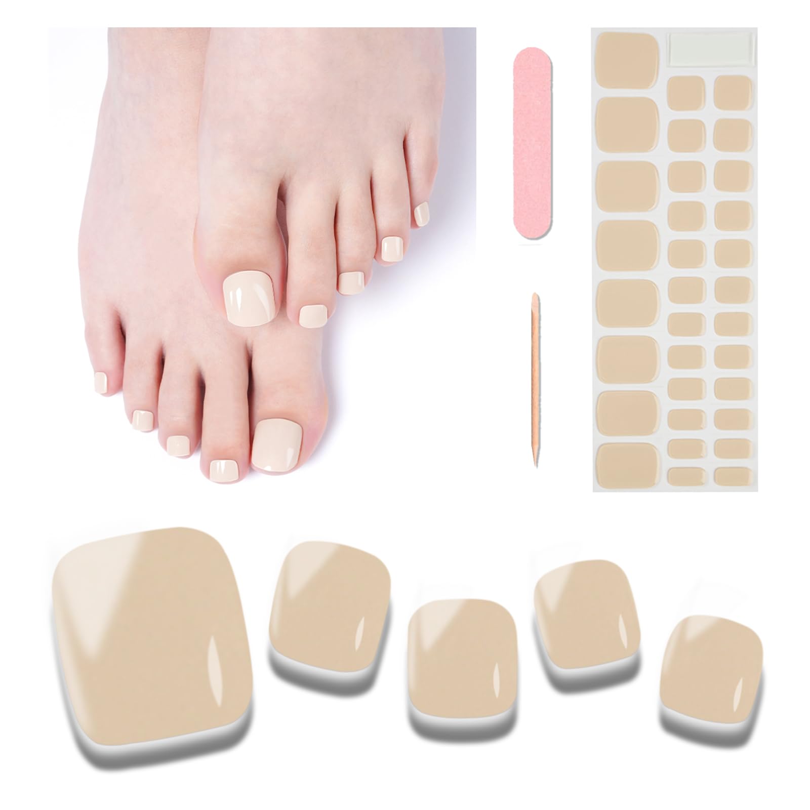 Champagne gold toe nail