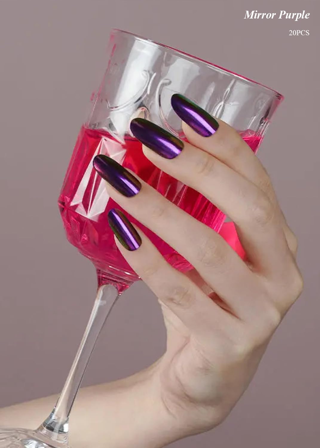 Mirror Purple Nails