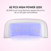 Rechargeable UV LED Nail Lamp, 60W UV Led Nail Light for Gel Nails, Auto Sensor and 4 Timer Settings, Professional Nail Art Tools with Automatic Sensor, LCD Display