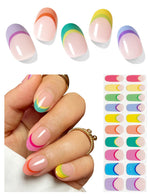 Pastel Mix French Tip Nails
