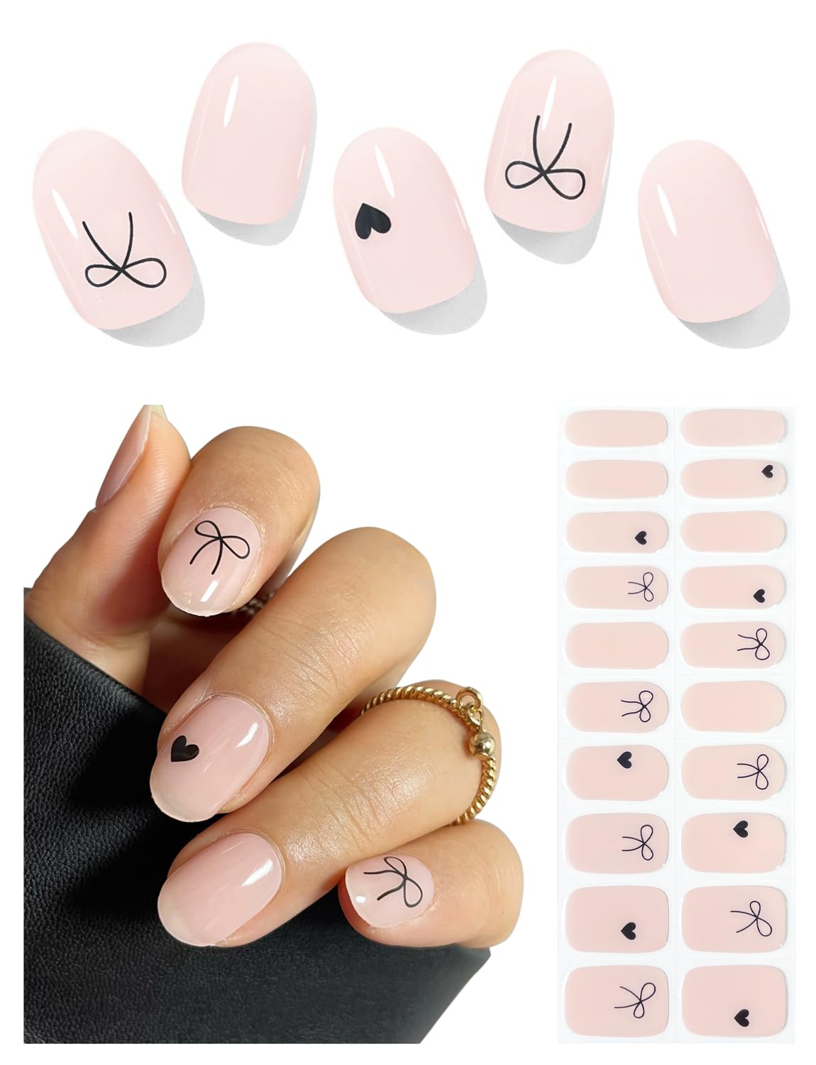 Black Bow Nails