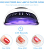 220W LED Nail Lamp – Fast-Curing Gel Nail Dryer with 57 Lamp Beads, 4 Timer Settings, Professional UV Light for Home & Salon Nail Art, White