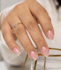 White Glitter Tip Nails