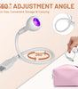 AORAEM Nail Lamp LED Nail Manicure Dryer Curing Light with Black Gooseneck and Clamp for Gel Nails
