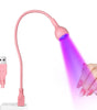 AORAEM Nail Lamp LED Nail Manicure Dryer Curing Light with Black Gooseneck and Clamp for Gel Nails