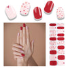 20pcs Semi Cured Gel Nail Strips, Real Nail Polish Art Stickers, Love Adhesive Full Wrap Gel Nail, Waterproof Gel Nail Wrap Stickers with Nail File and Stick（UV/LED Light Required）