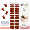 EBANKU 20PCS Gel Nail Polish Strips, Old-Style Red Gel Stick on Nails Full Nail Wraps, Waterproof Gel Nail Stickers for New Year Valentines Gift