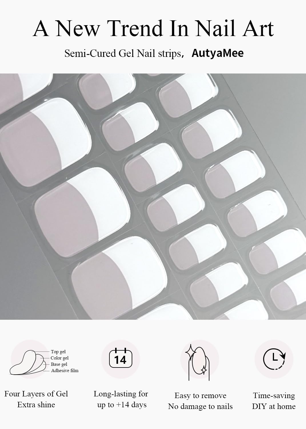 White french tip gel toe nails
