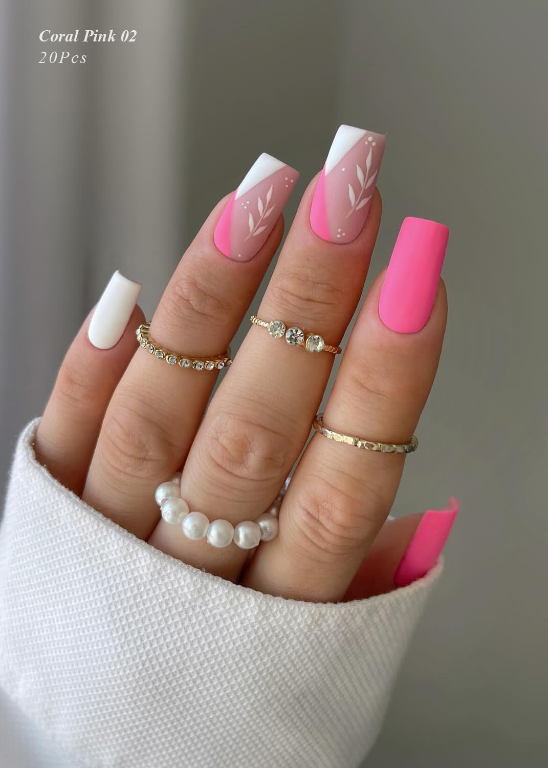 Coral Pink Nails