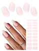 Semi Cured Gel Nail Strips (Clear), Transparent, 20 Pcs Gel Nail Wraps, Stickers, UV Light Required, Salon Quality, Long Lasting