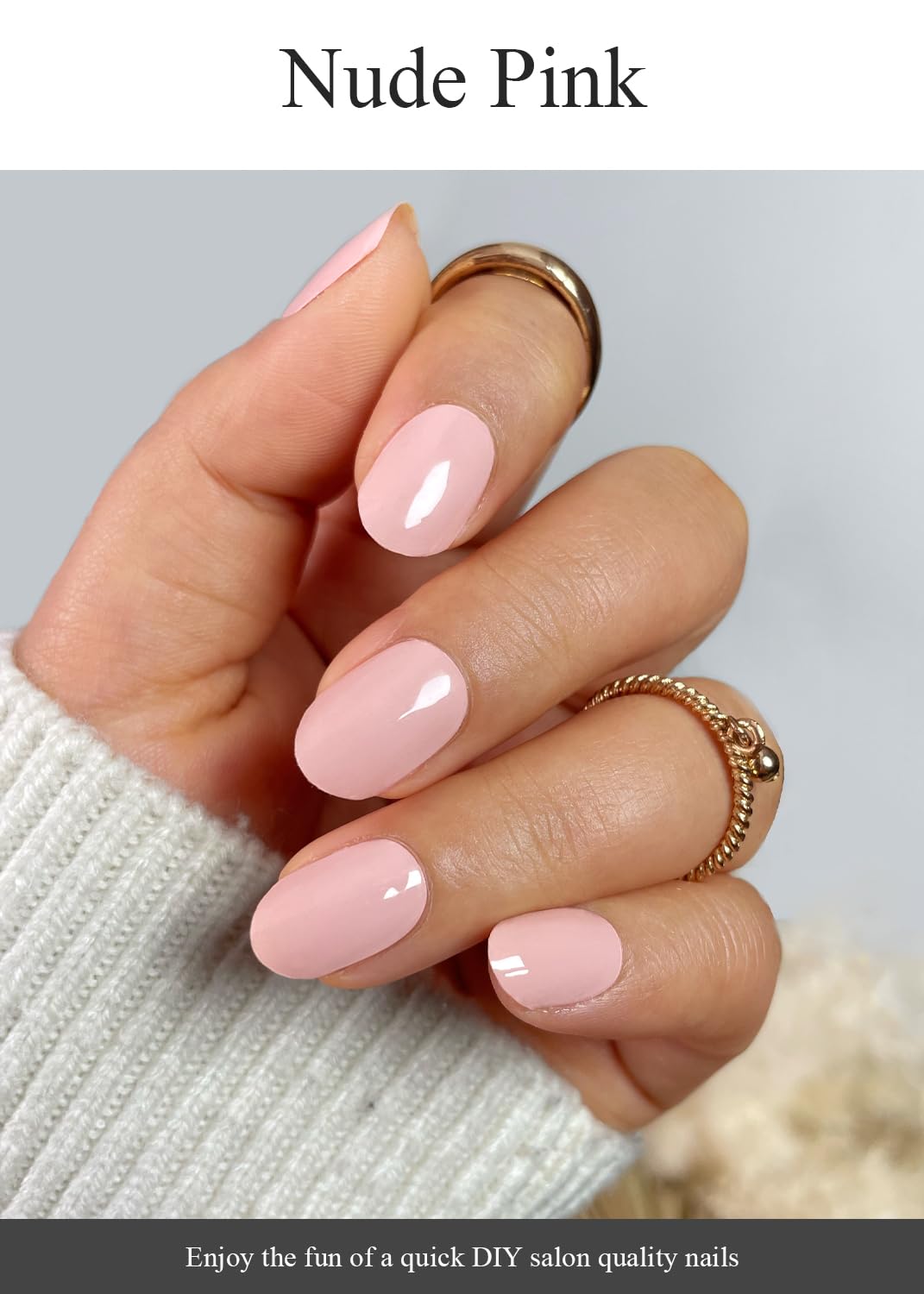 Nude Pink Gel Nail Strips