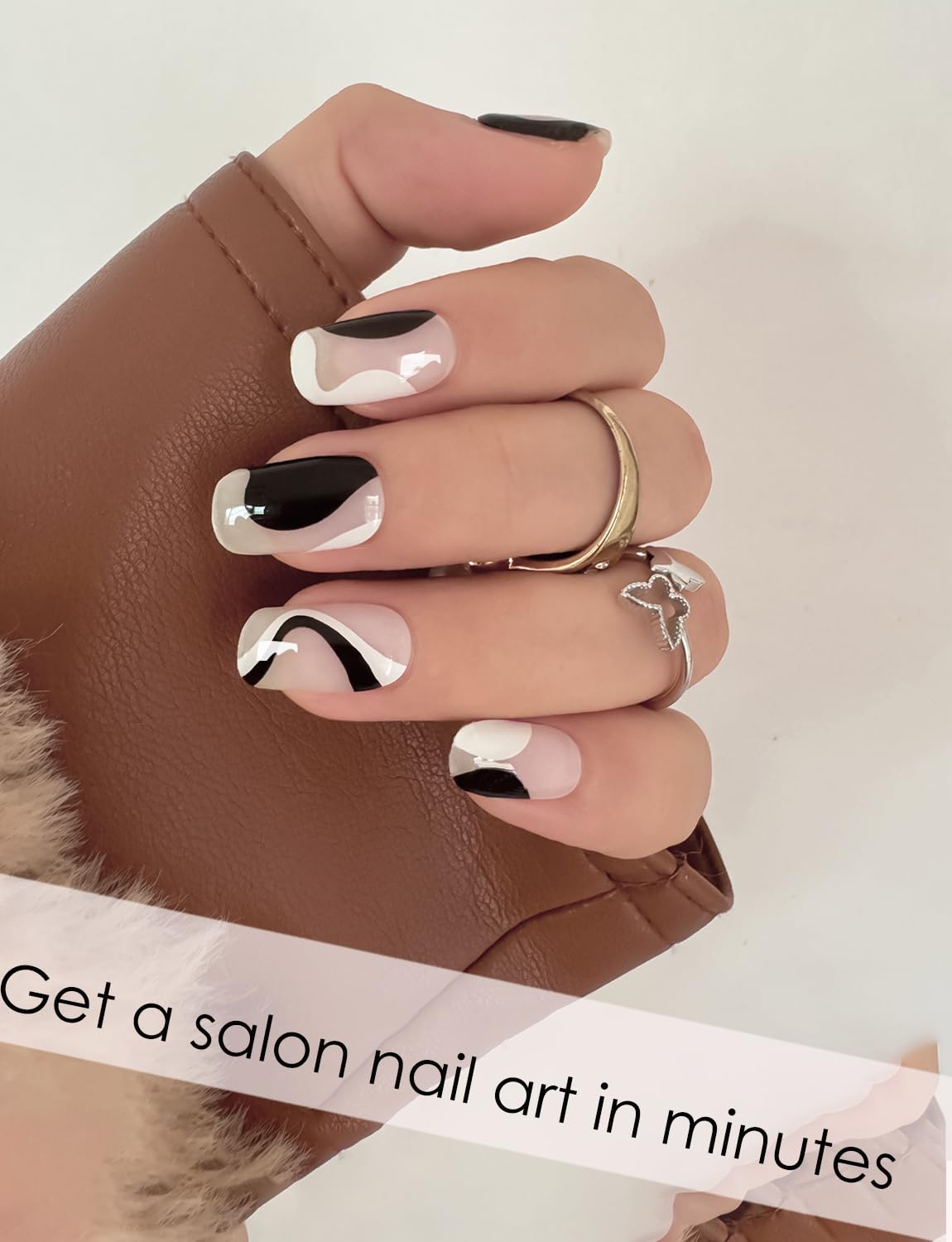 Semi Cured Gel Nail Strips - French Pink Flower Hydrangea Nail Wraps, 20pcs, UV Ready for DIY Nails