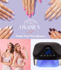 Cordless LED Nail Lamp for Gel Polish - Auto Sensor, 4 Timers, UV Gloves Included | Fast Drying Home & Salon Use