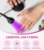 AORAEM Nail Lamp LED Nail Manicure Dryer Curing Light with Black Gooseneck and Clamp for Gel Nails