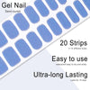 20pcs Semi Cured Gel Nail Strips, Real Nail Polish Art Stickers, Love Adhesive Full Wrap Gel Nail, Waterproof Gel Nail Wrap Stickers with Nail File and Stick（UV/LED Light Required）