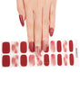 Flower red nails