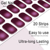 20pcs Semi Cured Gel Nail Strips, Real Nail Polish Art Stickers, Love Adhesive Full Wrap Gel Nail, Waterproof Gel Nail Wrap Stickers with Nail File and Stick（UV/LED Light Required）