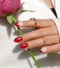 Red Glitter French Tip Nails