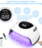 220W LED Nail Lamp – Fast-Curing Gel Nail Dryer with 57 Lamp Beads, 4 Timer Settings, Professional UV Light for Home & Salon Nail Art, White