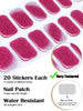 EBANKU Cured Gel Nail Strips, 20Pcs Red Glitter Gradient Gel Nail Polish Stickers for Women Girls, Salon Quality Gel Nail Wraps with Nail File and Stick （UV/LED Lamp Required）