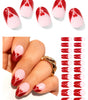 Red Glitter French Tip Nails