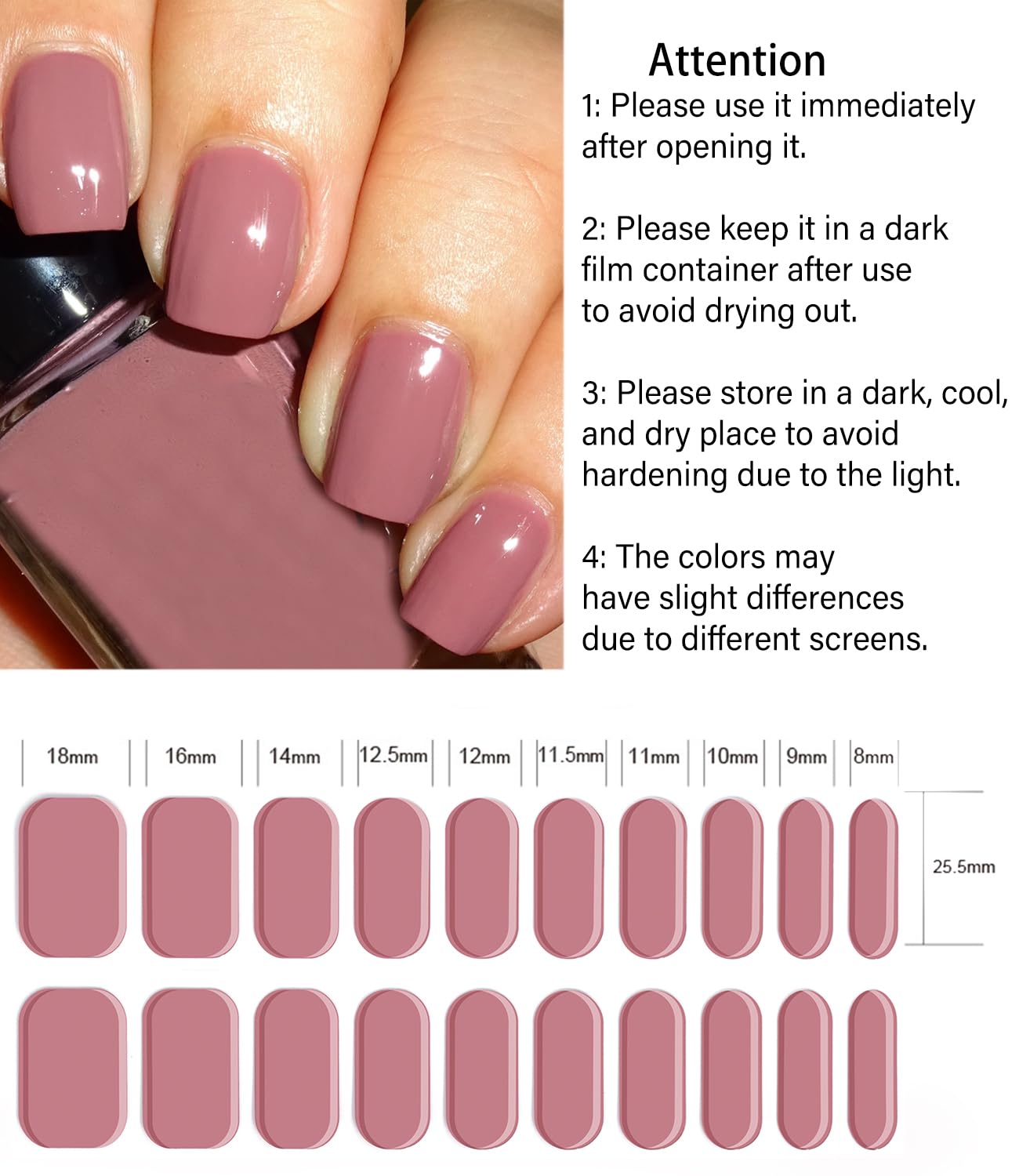 Semi Cured Gel Nail Strips - French Pink Flower Hydrangea Nail Wraps, 20pcs, UV Ready for DIY Nails