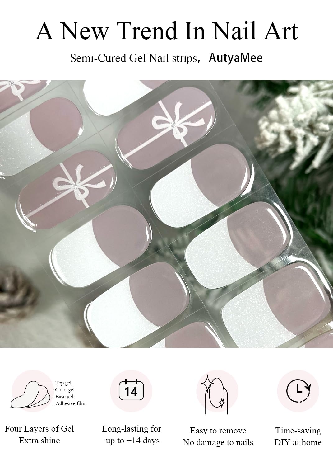White french bow Nails