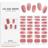 EBANKU 32PCS Cured Gel Nail Strips Real Nail Polish Strips Wraps Long-Lasting Waterproof Gel Nail Polish Wraps Full Wrap Gel Nail Art Stickers UV/LED Lamp Required (Gradient Wine)