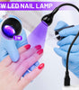 AORAEM Nail Lamp LED Nail Manicure Dryer Curing Light with Black Gooseneck and Clamp for Gel Nails