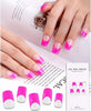 French Gel Nail Stickers Realistic Nail Art with UV Lamp Semi Cured Adhesive for Women