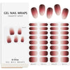 EBANKU 32PCS Cured Gel Nail Strips Real Nail Polish Strips Wraps Long-Lasting Waterproof Gel Nail Polish Wraps Full Wrap Gel Nail Art Stickers UV/LED Lamp Required (Gradient Wine)