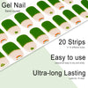 20pcs Semi Cured Gel Nail Strips, Real Nail Polish Art Stickers, Love Adhesive Full Wrap Gel Nail, Waterproof Gel Nail Wrap Stickers with Nail File and Stick（UV/LED Light Required）