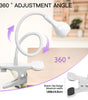 AORAEM Nail Lamp LED Nail Manicure Dryer Curing Light with Black Gooseneck and Clamp for Gel Nails