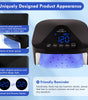 Cordless LED Nail Lamp for Gel Polish - Auto Sensor, 4 Timers, UV Gloves Included | Fast Drying Home & Salon Use