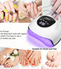 220W LED Nail Lamp – Fast-Curing Gel Nail Dryer with 57 Lamp Beads, 4 Timer Settings, Professional UV Light for Home & Salon Nail Art, White