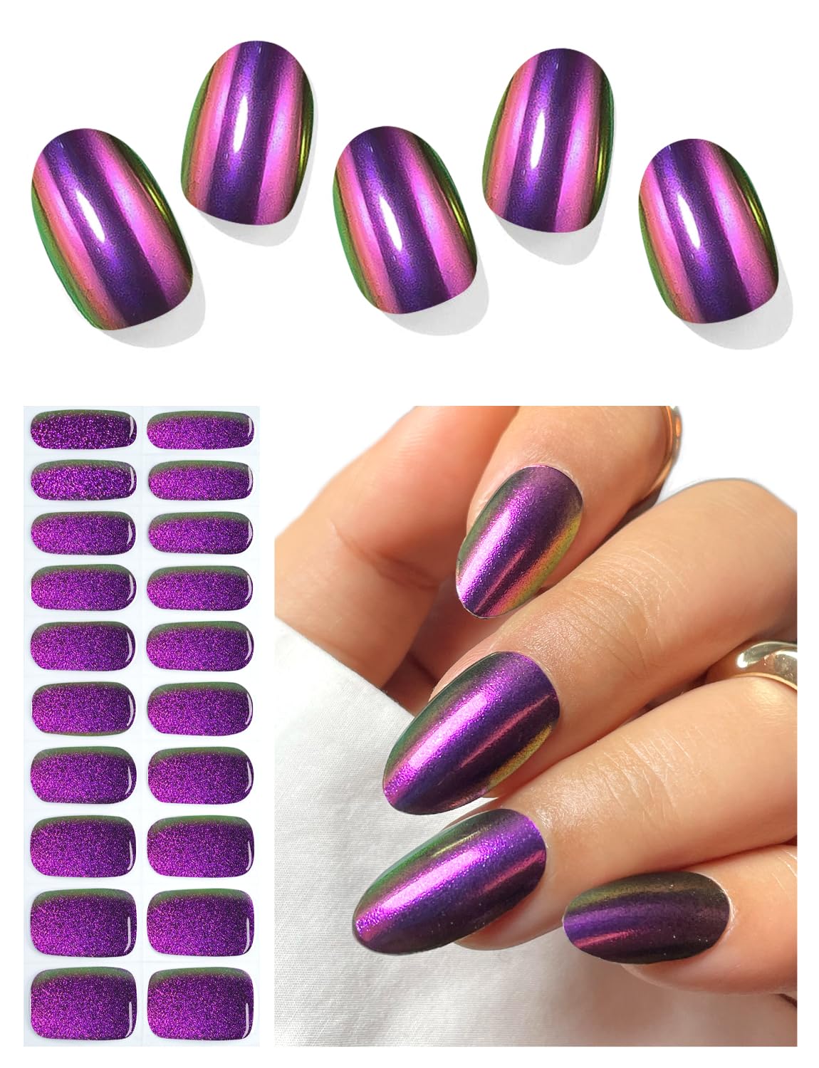 Mirror Purple Nails