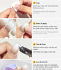 White Glitter Tip Nails