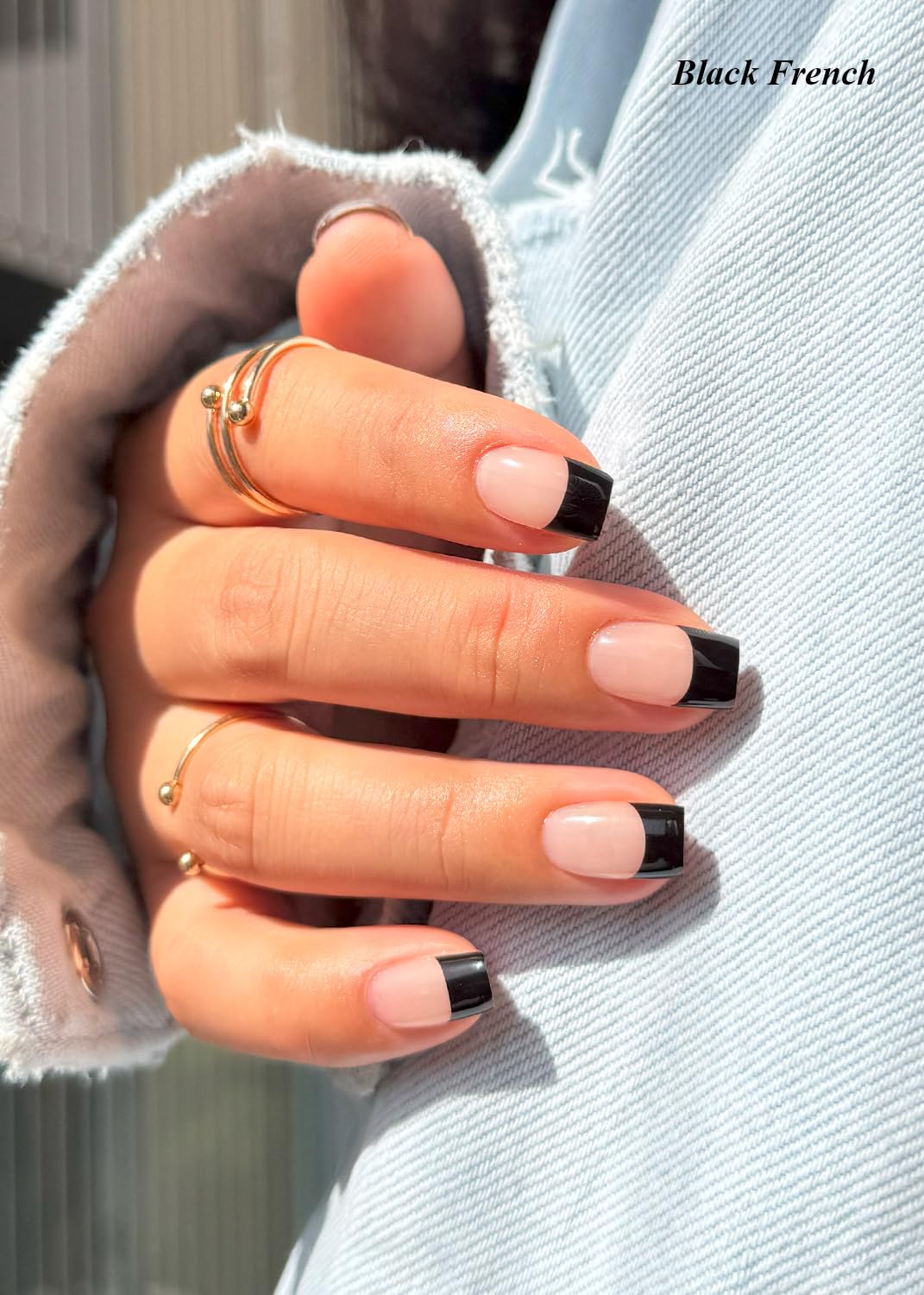 Black French Tip Nails