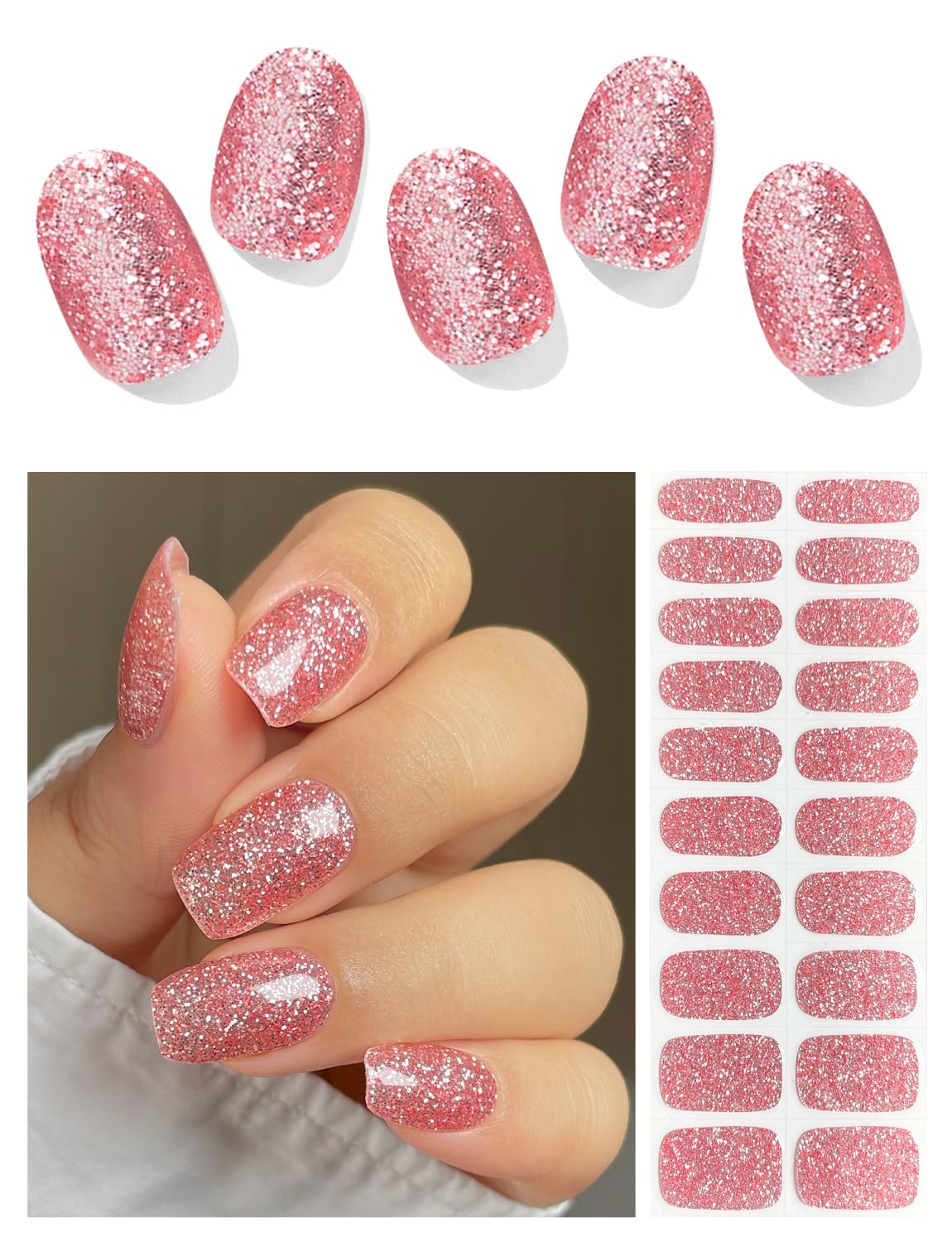 Glitter Pink Nails