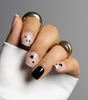 Black Heart Gel Nails