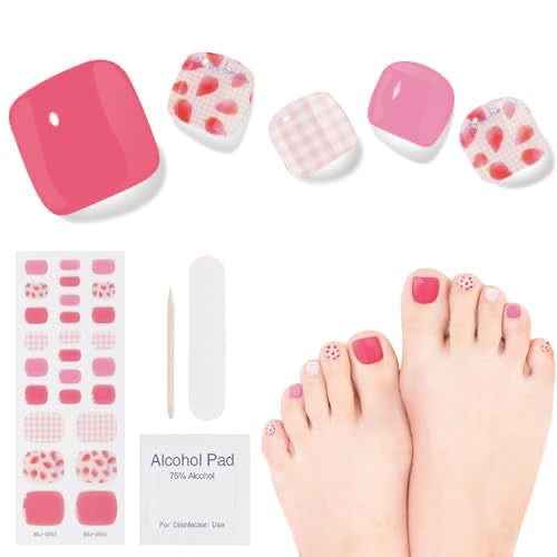 Strawberry Pink Toe nails