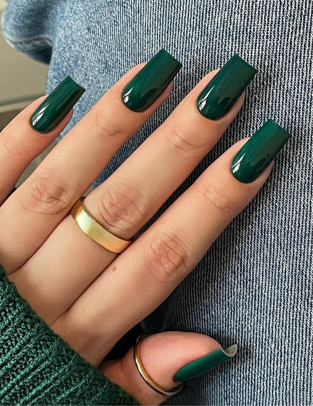 Forest Green Gel Nail Strips