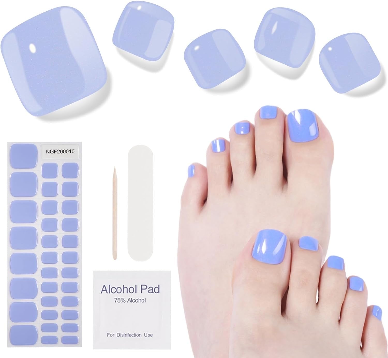 Baby Blue Toe nails