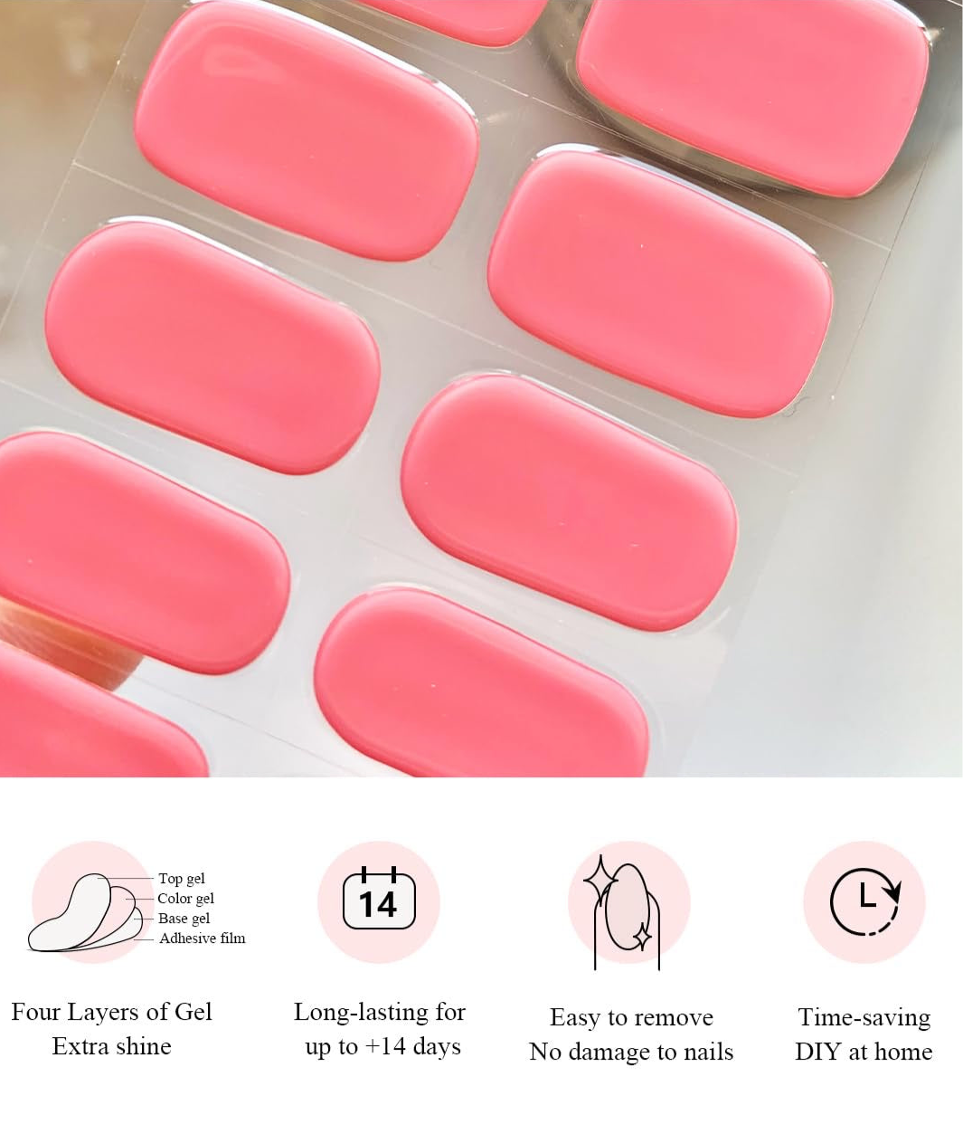 Blush Pink Gel Nail Strips