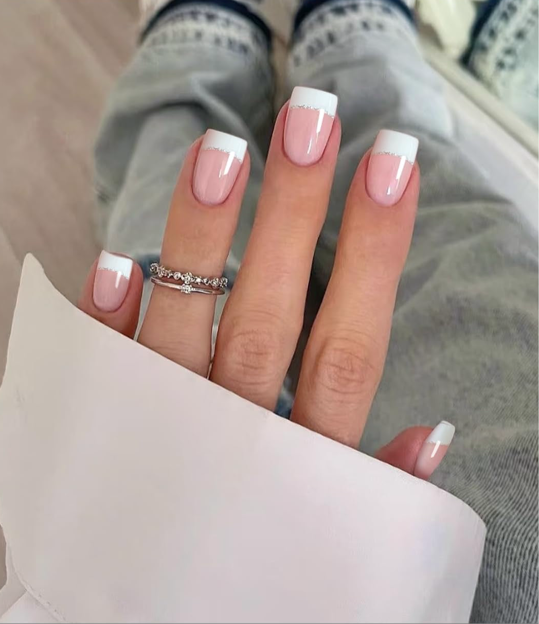 White French Tip Gel Nail strips