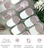 White Bow French Gel Nail Strips