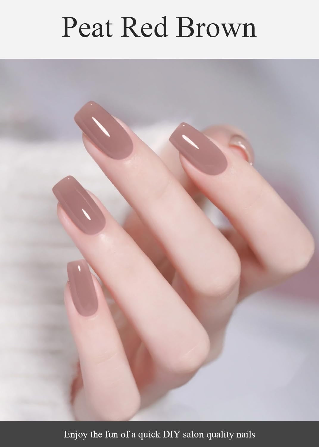 Peat Red Brown Gel Nail Strips