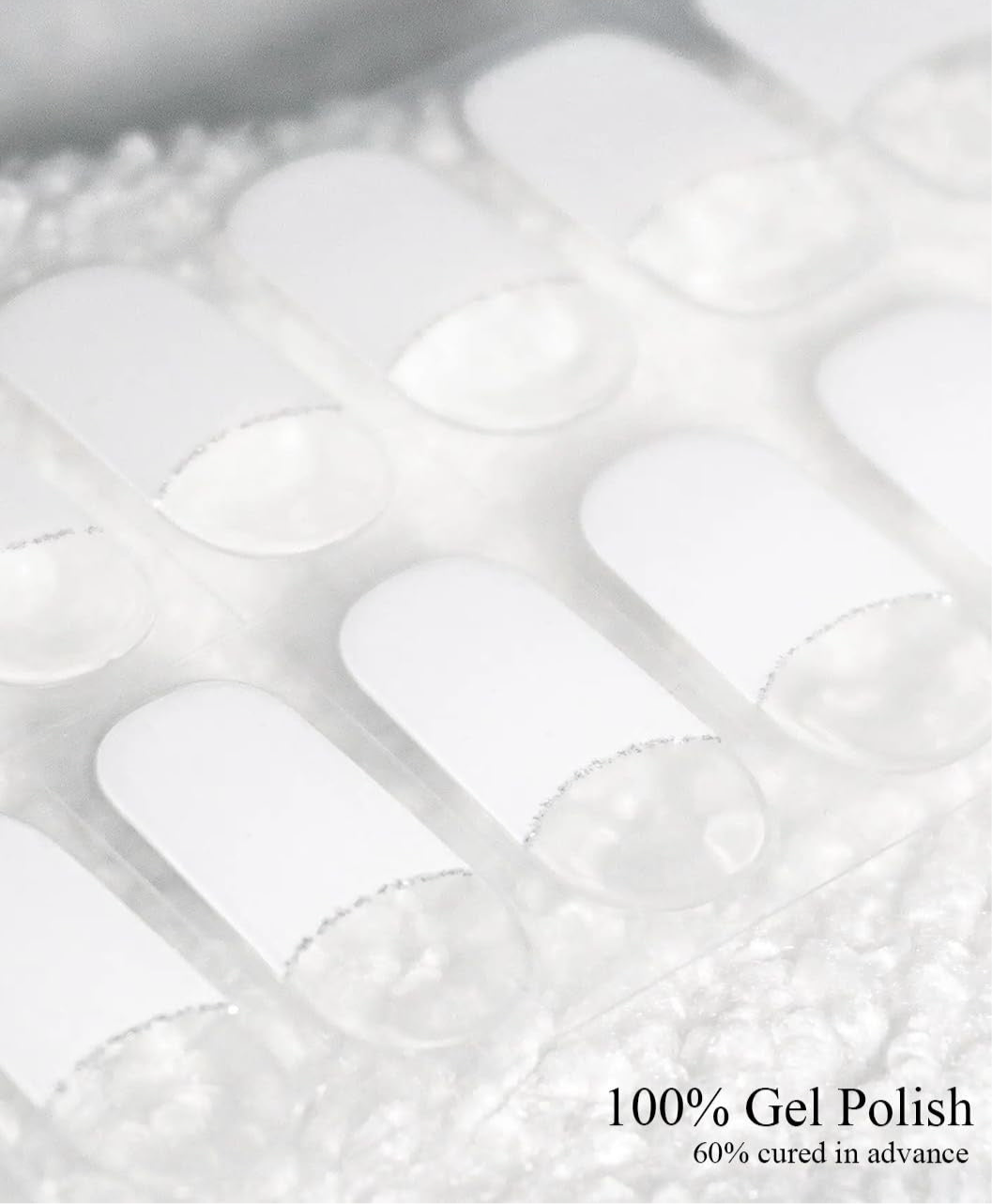 White French Tip Gel Nail strips